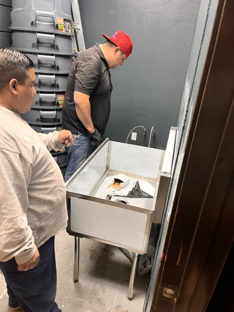 Commercial plumbing and sink installation in Mayfield